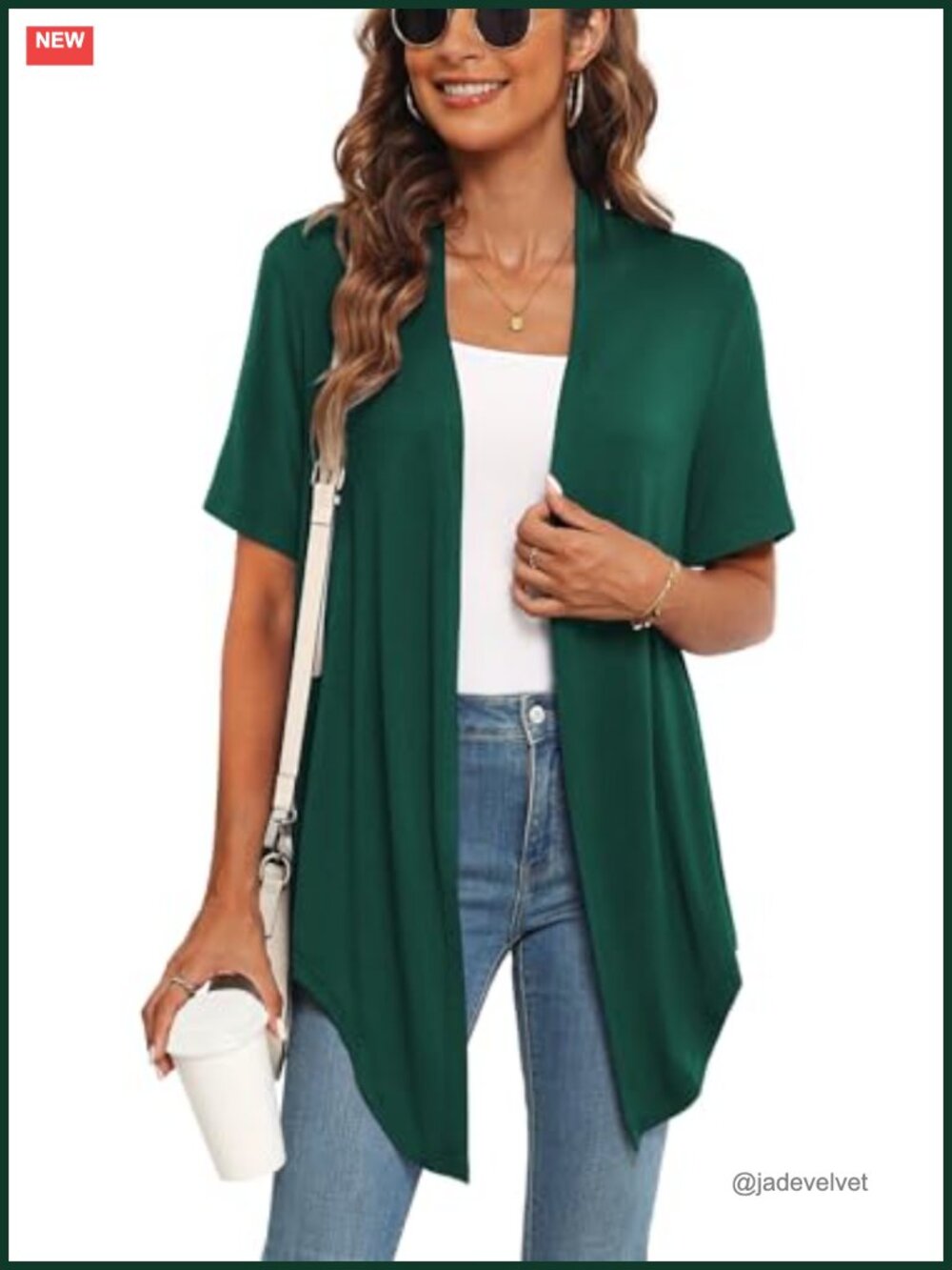 Women's Lightweight Short Sleeve Tie Front Cardigan Open Front Summer Sweater